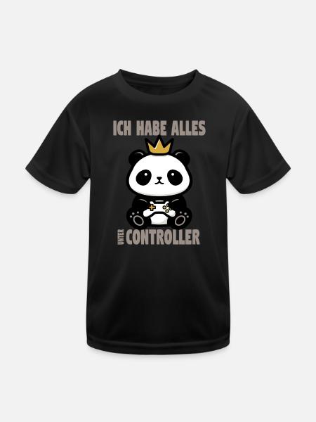 ich habe alles unter controller - Kinder Funktions-T-Shirt - Schwarz - Vorne