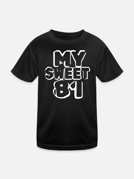 Suess 81 - Kinder Funktions-T-Shirt - Schwarz - Vorne