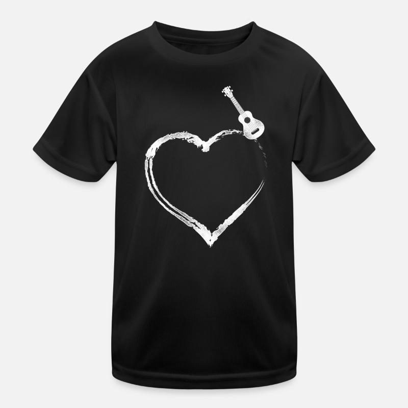 Hawaiian Ukulele Uke Heart Kinder Funktions-T-Shirt