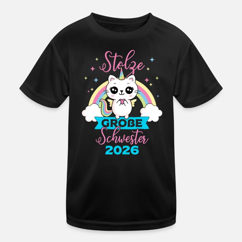 Fière Grande Sœur Chat Enceinte 2026 T-shirt sport Enfant