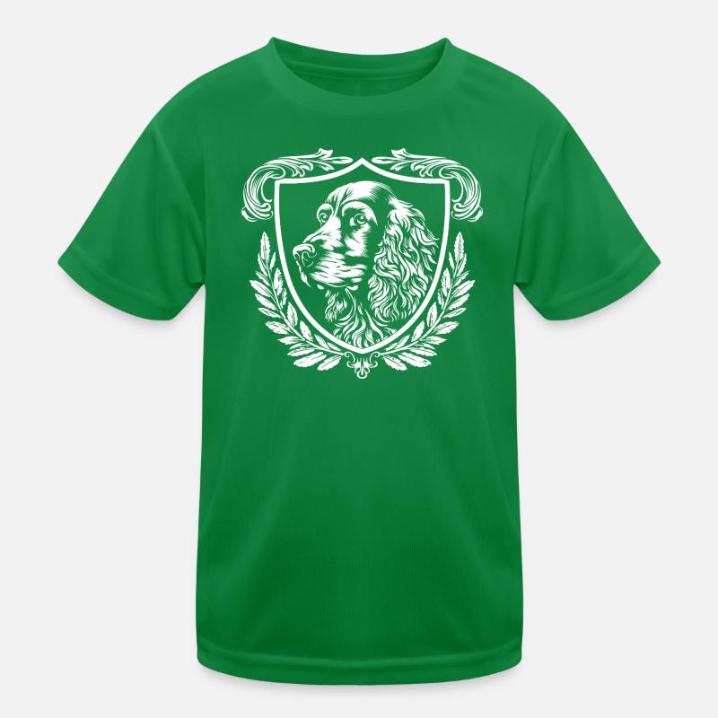 Wappenhund Schild: Heraldik-Print Kinder Funktions-T-Shirt