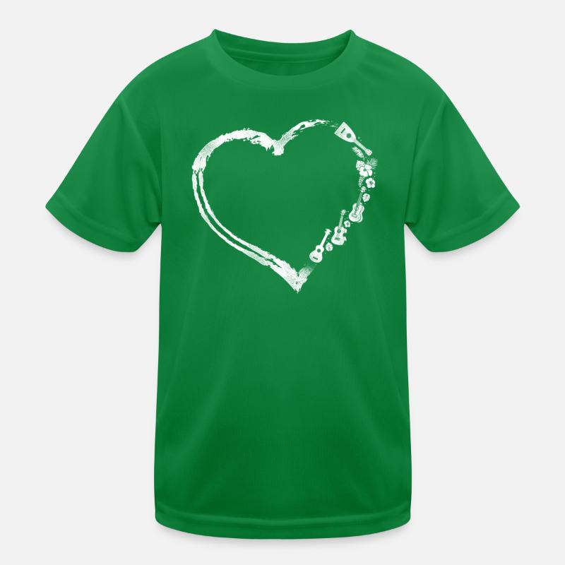 Hawaiian Ukulele Uke Heart Kinder Funktions-T-Shirt