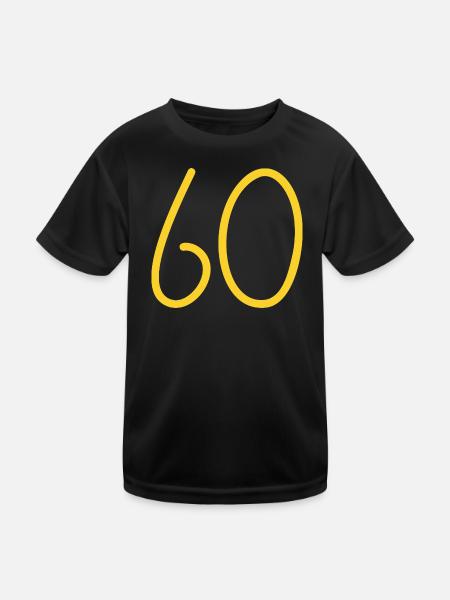 60 - Kids Functional T-Shirt - black - Front