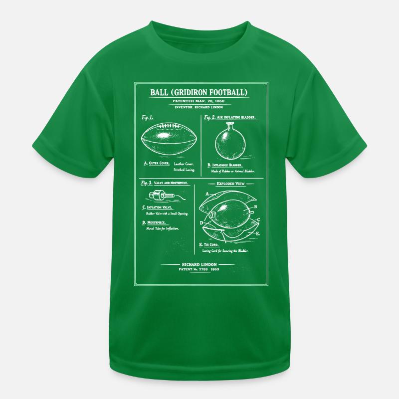 Gridiron Football Blueprint Kids Functional T-Shirt