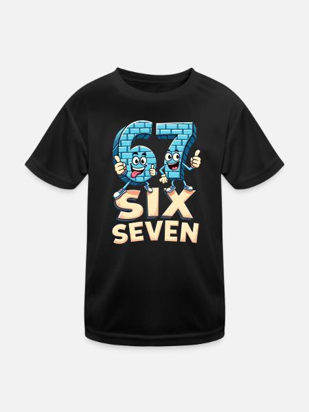 US Flag 67 Memes Six Seven - Kinder Funktions-T-Shirt - Schwarz