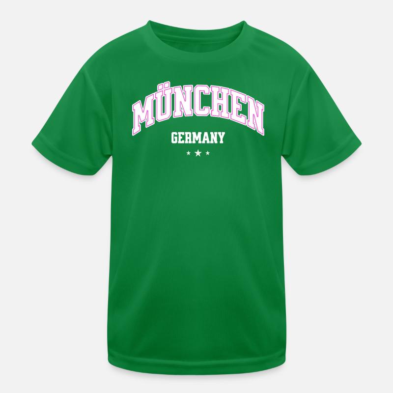 München Neonbogen Flair Kinder Funktions-T-Shirt