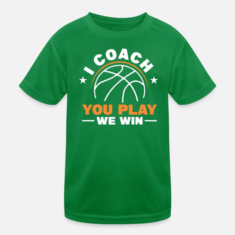 I Coach - You Play - We Win Kinder Funktions-T-Shirt