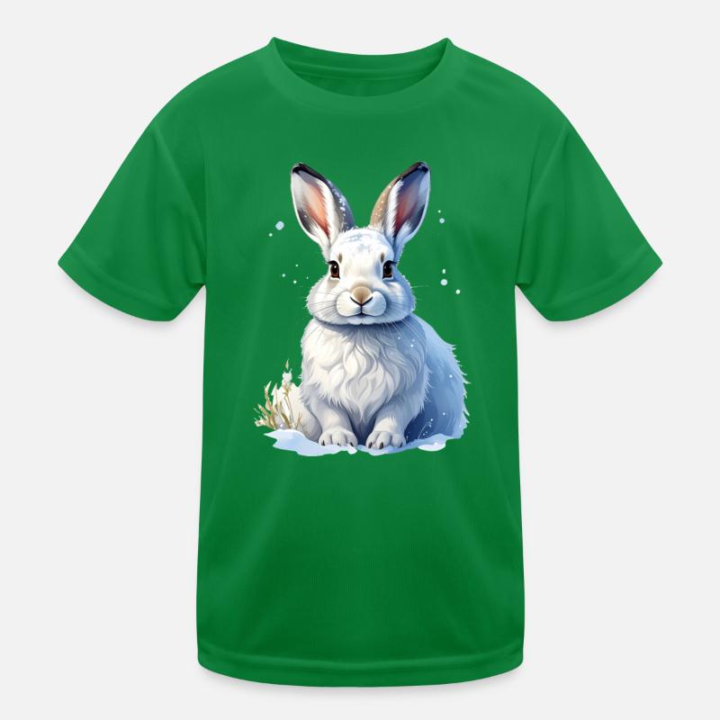 Schneehase Kinder Funktions-T-Shirt
