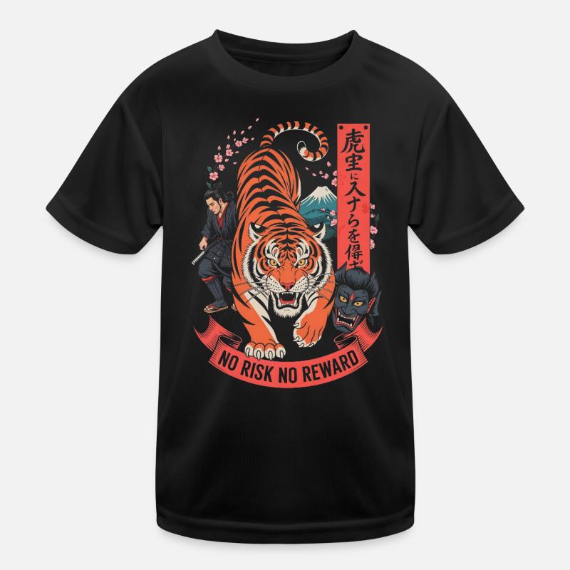 Design du Tiger Samurai Sans Risque Sans Récompense T-shirt sport Enfant