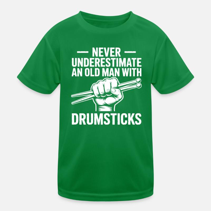 Drummer Spruch Lustiges Schlagzeuger Geschenk Kinder Funktions-T-Shirt