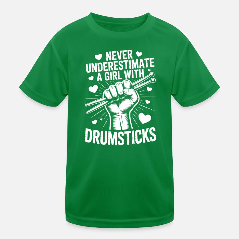 Drummer Spruch Lustiges Schlagzeuger Geschenk Kinder Funktions-T-Shirt