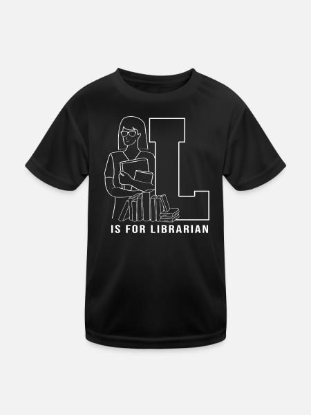 Leseratte Bibliothek Lesen - Kinder Funktions-T-Shirt - Schwarz - Vorne