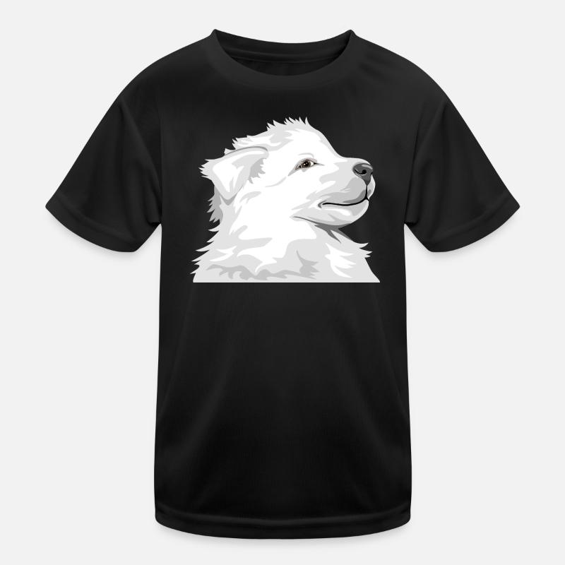 Weißer Welpe Kinder Funktions-T-Shirt