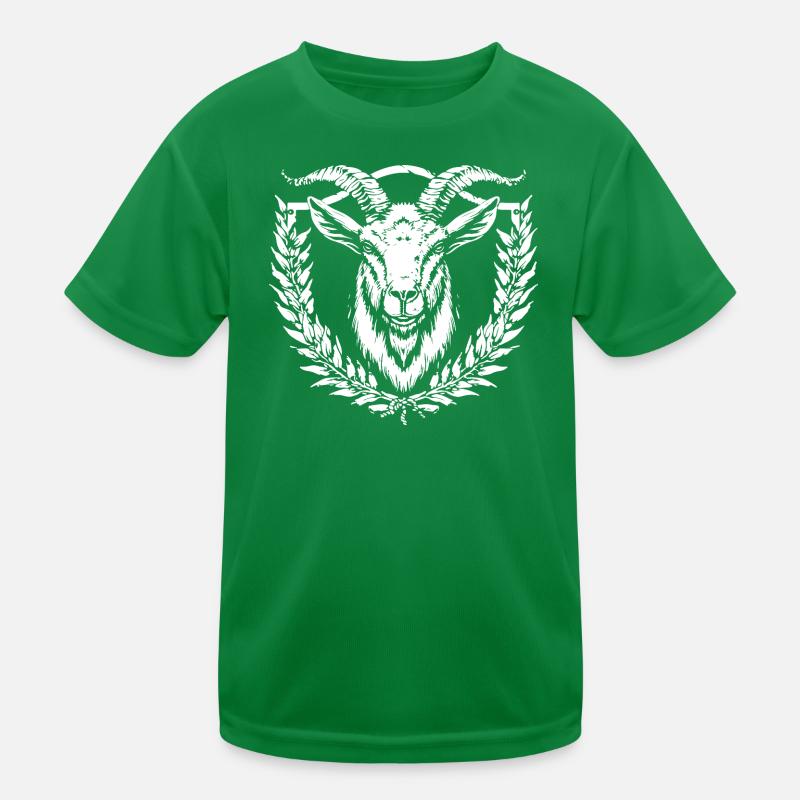 Tête de chèvre avec couronne de laurier T-shirt sport Enfant