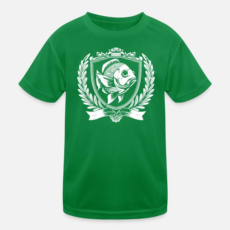 Poisson dans les armoiries avec laurier T-shirt sport Enfant