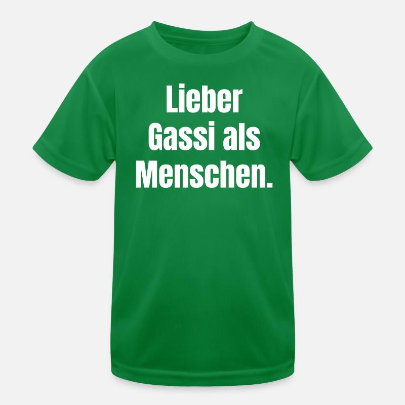 Lieber Gassi als Menschen Spruch T-shirt sport Enfant