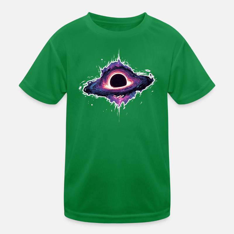 Astronomie Weltraum-Schwarzes Loch Ereignishorizont Kinder Funktions-T-Shirt
