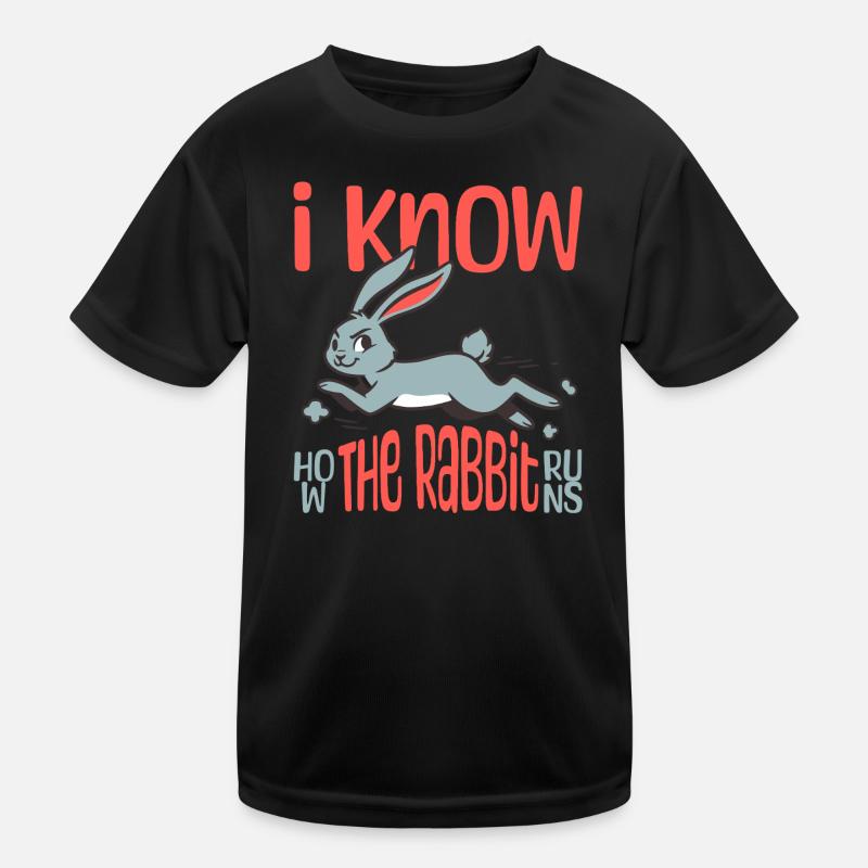 Je sais comment court le lapin (en anglais) T-shirt sport Enfant