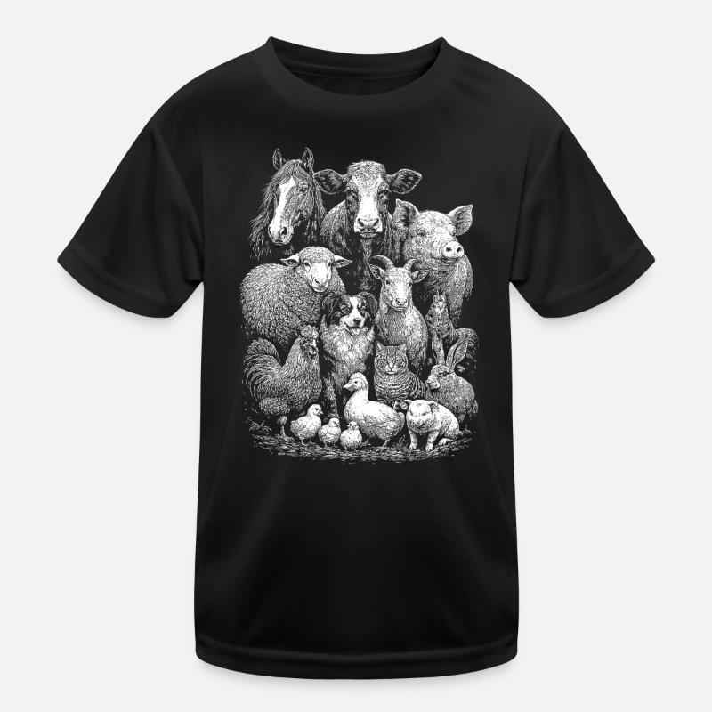 Nutztiere Kinder Funktions-T-Shirt
