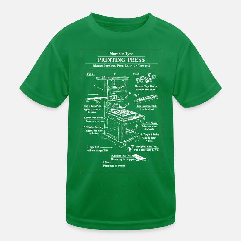 Klassischer Druckerdruck-Bauplan Kinder Funktions-T-Shirt