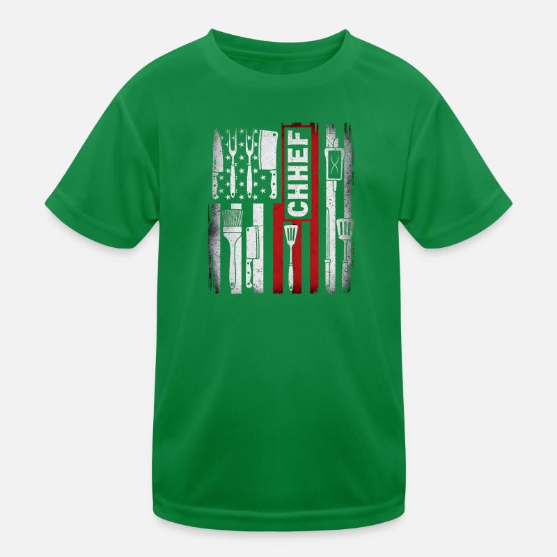  Chef American Flag Kinder Funktions-T-Shirt