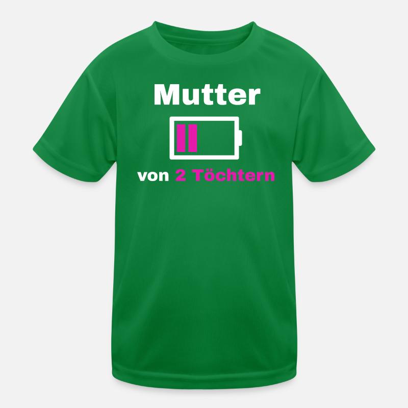 Mutter Tochter Spruch Stolz Mama 2 Kinder Geschenk Kinder Funktions-T-Shirt