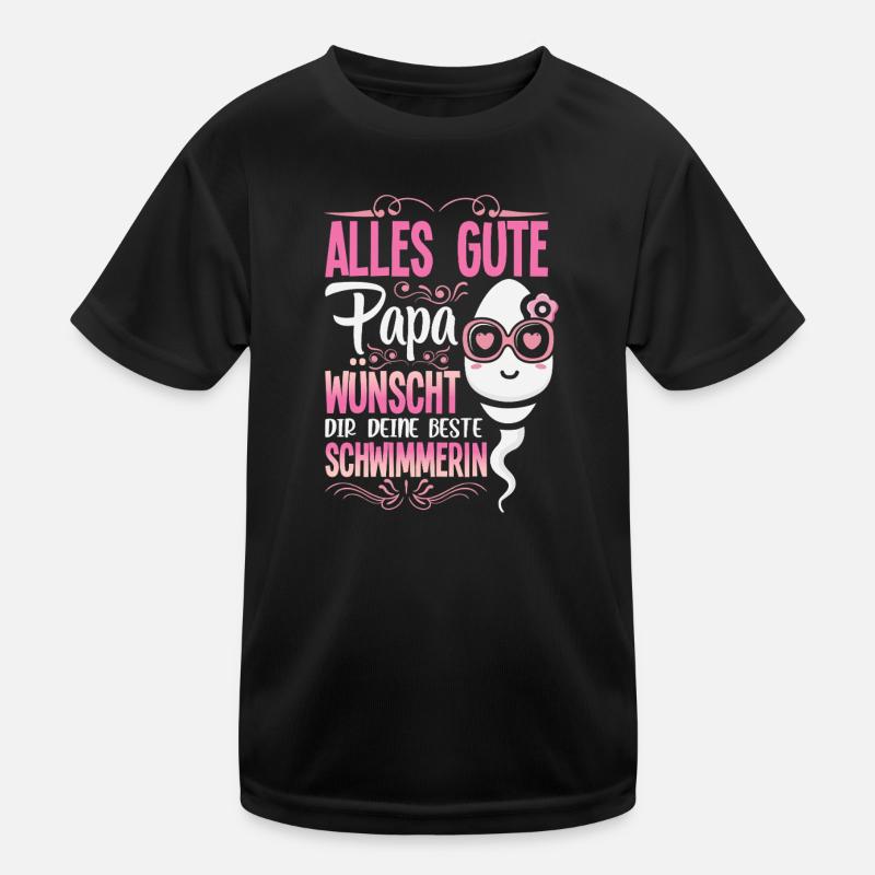 Alles Gute Papa wünscht dir dein bester Schwimmer Kinder Funktions-T-Shirt
