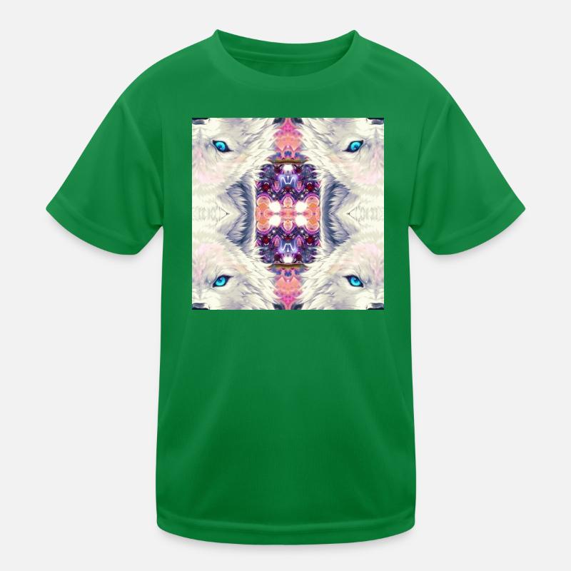 Arctic Wolves Kaleidoscope Kids Functional T-Shirt