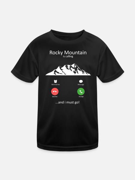 Rocky Mountain Is Calling And I Must Go - Kids Functional T-Shirt - black - Front