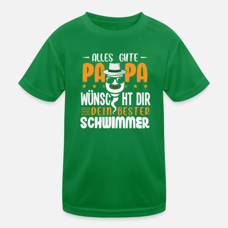 Alles Gute Papa wünscht dir dein bester Schwimmer Kinder Funktions-T-Shirt