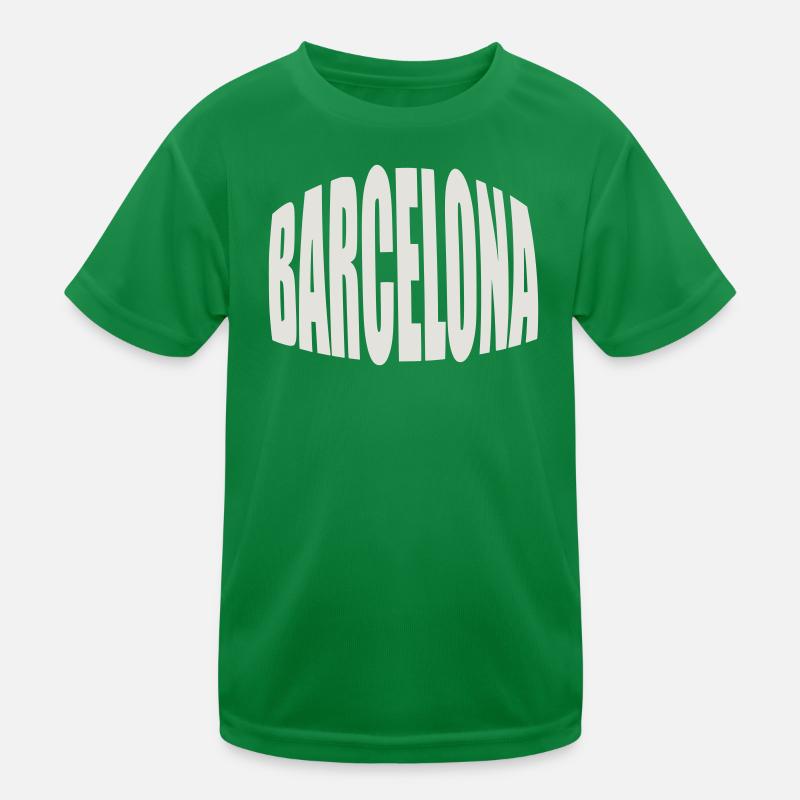 Barcelona Large Logo Kids Functional T-Shirt