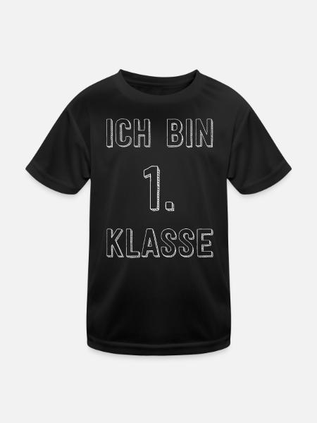 Je suis en typographie de CP - T-shirt sport Enfant - noir - Devant
