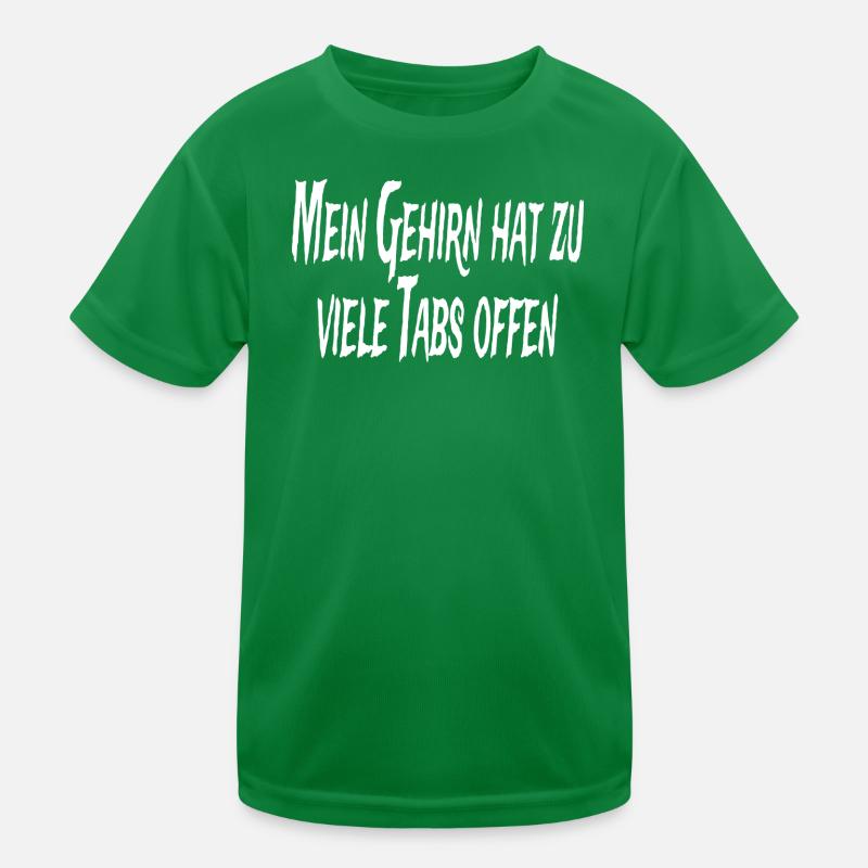 My brain has too many tabs open Kids Functional T-Shirt