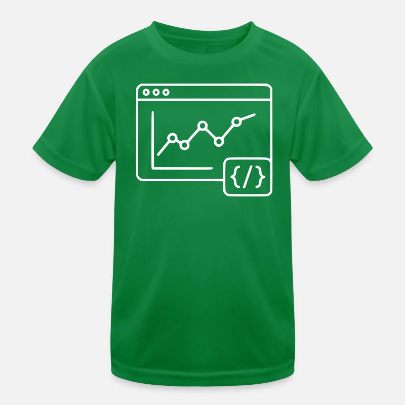 Web Analyse Chart Coding Browser Vektor Kinder Funktions-T-Shirt