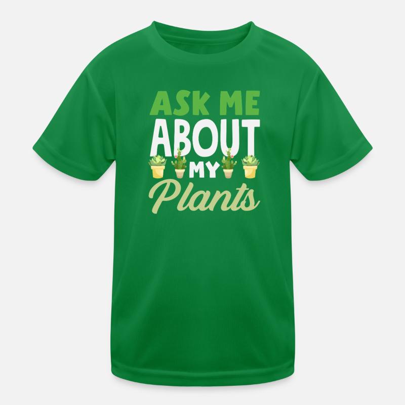 Demande-moi pour mes plantes, jardinier drôle T-shirt sport Enfant