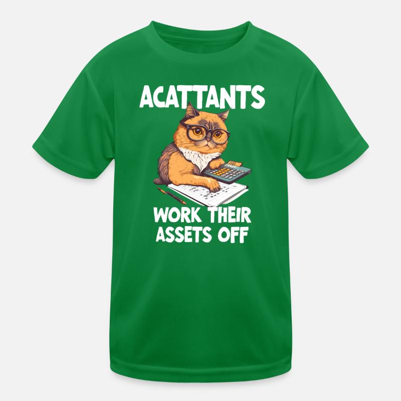 Funny Accountant Work Their Assets Off Kids Functional T-Shirt