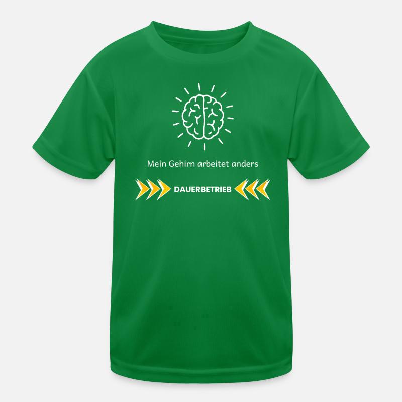 Mein Gehirn arbeitet anders – ADHS Fokus Design Kinder Funktions-T-Shirt
