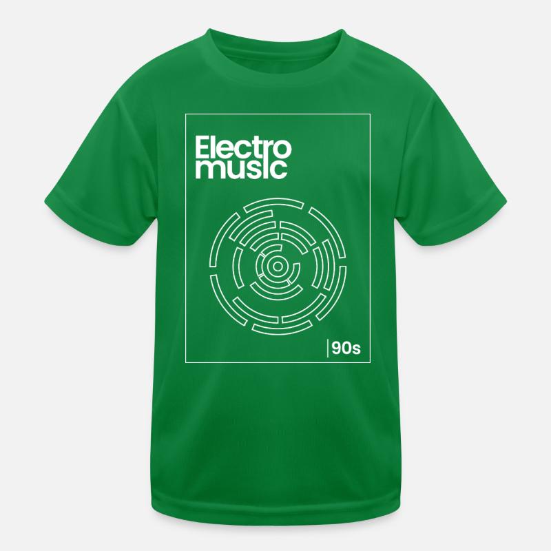 Electro Maze 90er Techno Tee Kinder Funktions-T-Shirt