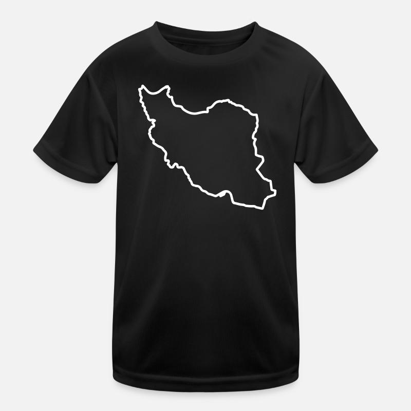 Iran Map Silhouette Persien Kinder Funktions-T-Shirt