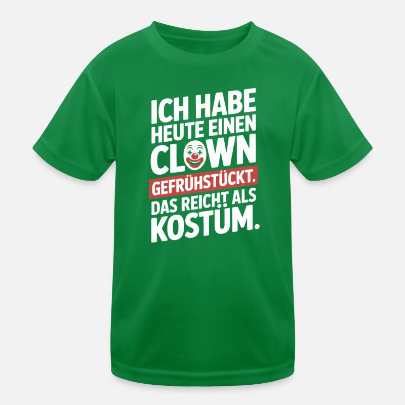 Remplacement du costume de clown du Petit-déjeuner de Clown Carnival T-shirt sport Enfant