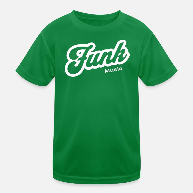 Funk Music Retro Script Logo Kinder Funktions-T-Shirt