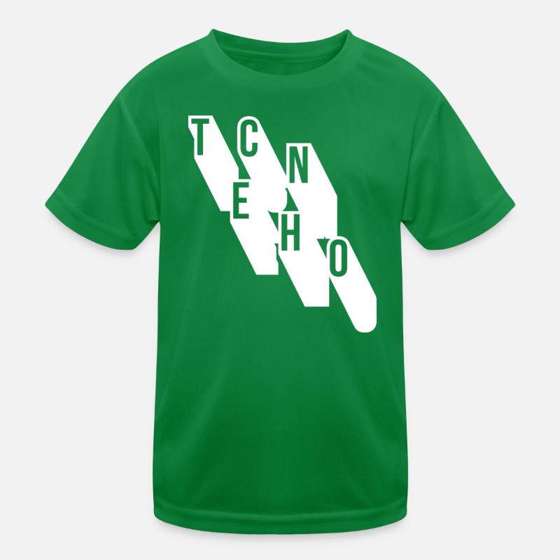 techno music geometric logo design Kids Functional T-Shirt