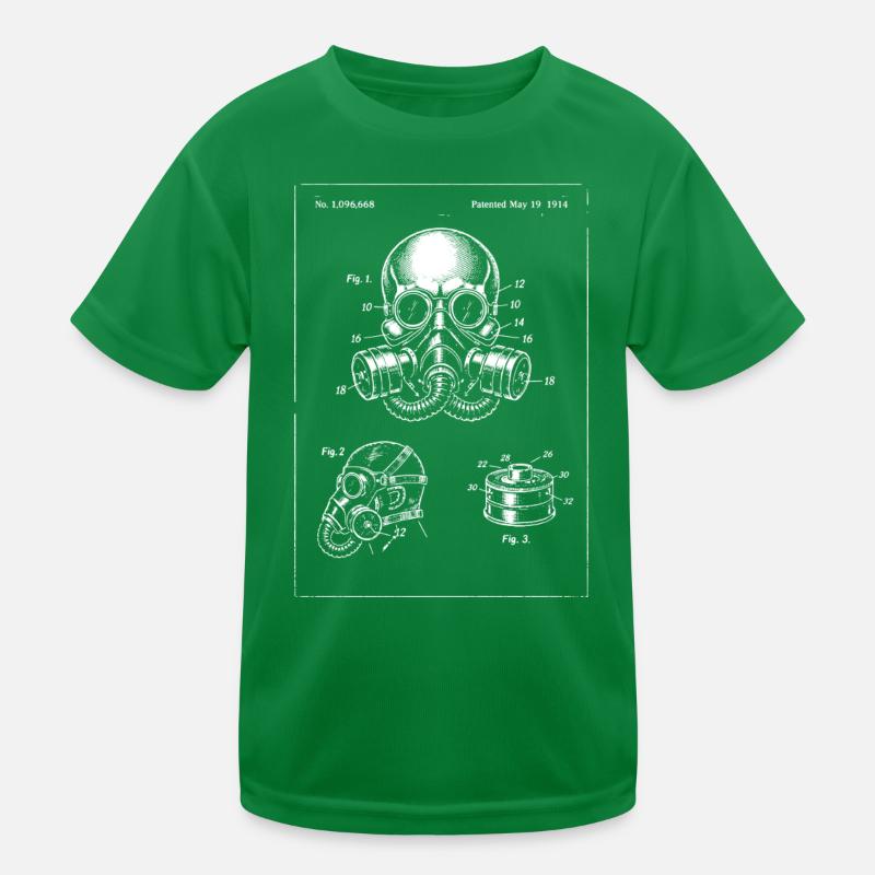 Illustration du plan du masque à gaz T-shirt sport Enfant