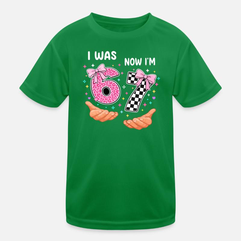 Ich war 6 jetzt bin ich 7 - siebter Geburtstag Kids Functional T-Shirt