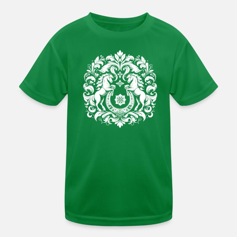 Pferde Wappen Kinder Funktions-T-Shirt