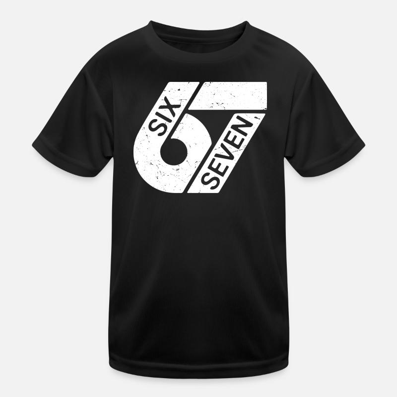Six Seven Meme - Kinder Funktions-T-Shirt - Schwarz