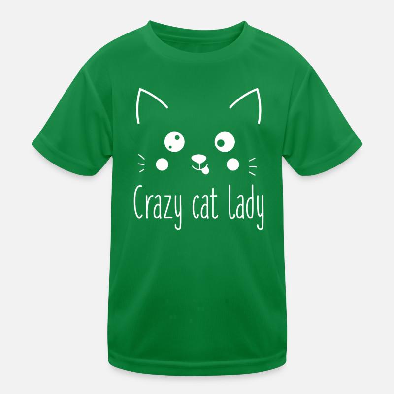 Folle Chat, Amante Drôle de Chats T-shirt sport Enfant