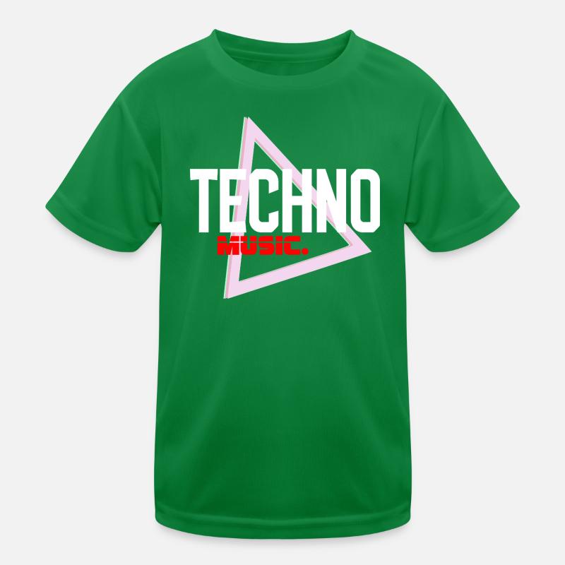 Techno Neon Dreieck Puls Kinder Funktions-T-Shirt