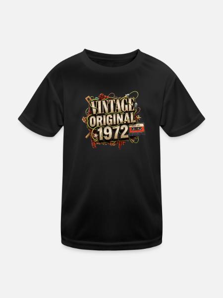 Vintage Original 1972 - Kids Functional T-Shirt - black