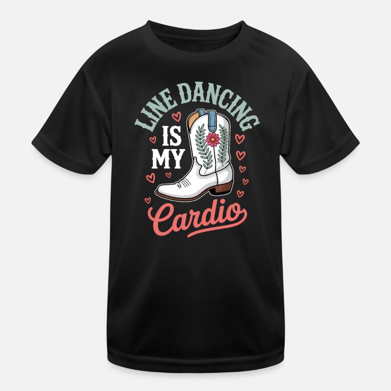 Line Dancing Sprüche Lustiges Line Dance Geschenk  Kinder Funktions-T-Shirt